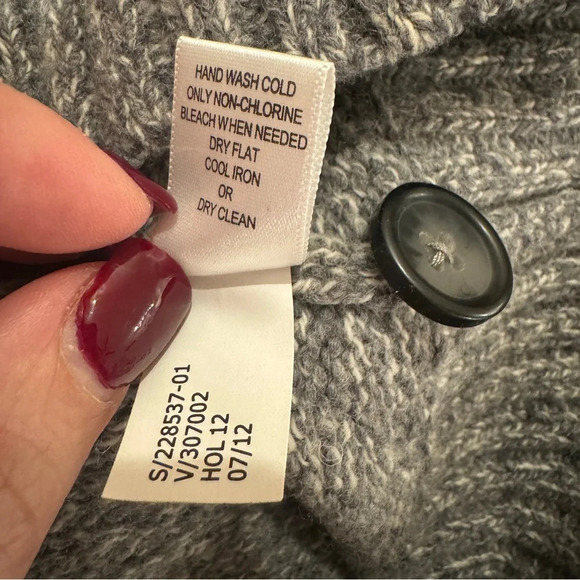 Banana Republic Wool Blend Blue/Grey Button Down Cardigan - Picture 8 of 8